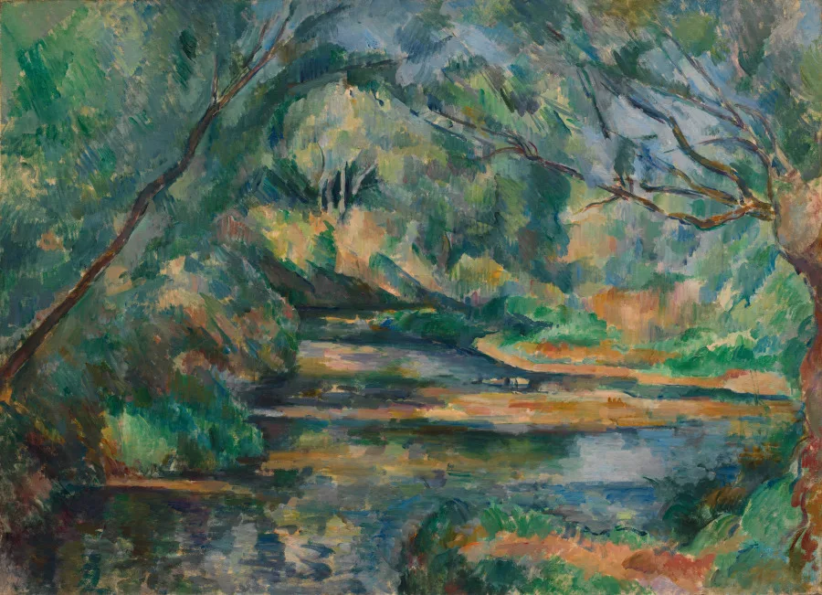 Paul Cezanne, The Brook, around 1895 to 1900, oil on fabric. Cleveland Museum of Art. Cezanne was painting works of this kind in the years when the Salon d'Automne began building its reputation on his generation.