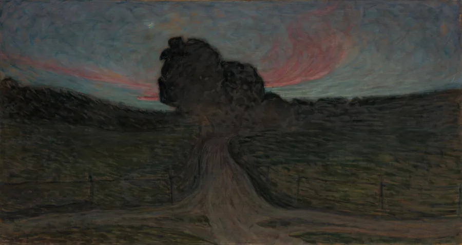 Eugene Jansson, Evening Mood-Lidingo, 1900, oil on canvas. Cleveland Museum of Art. Painted in the year of the Paris fair by a Swedish artist working well outside the Paris trade.