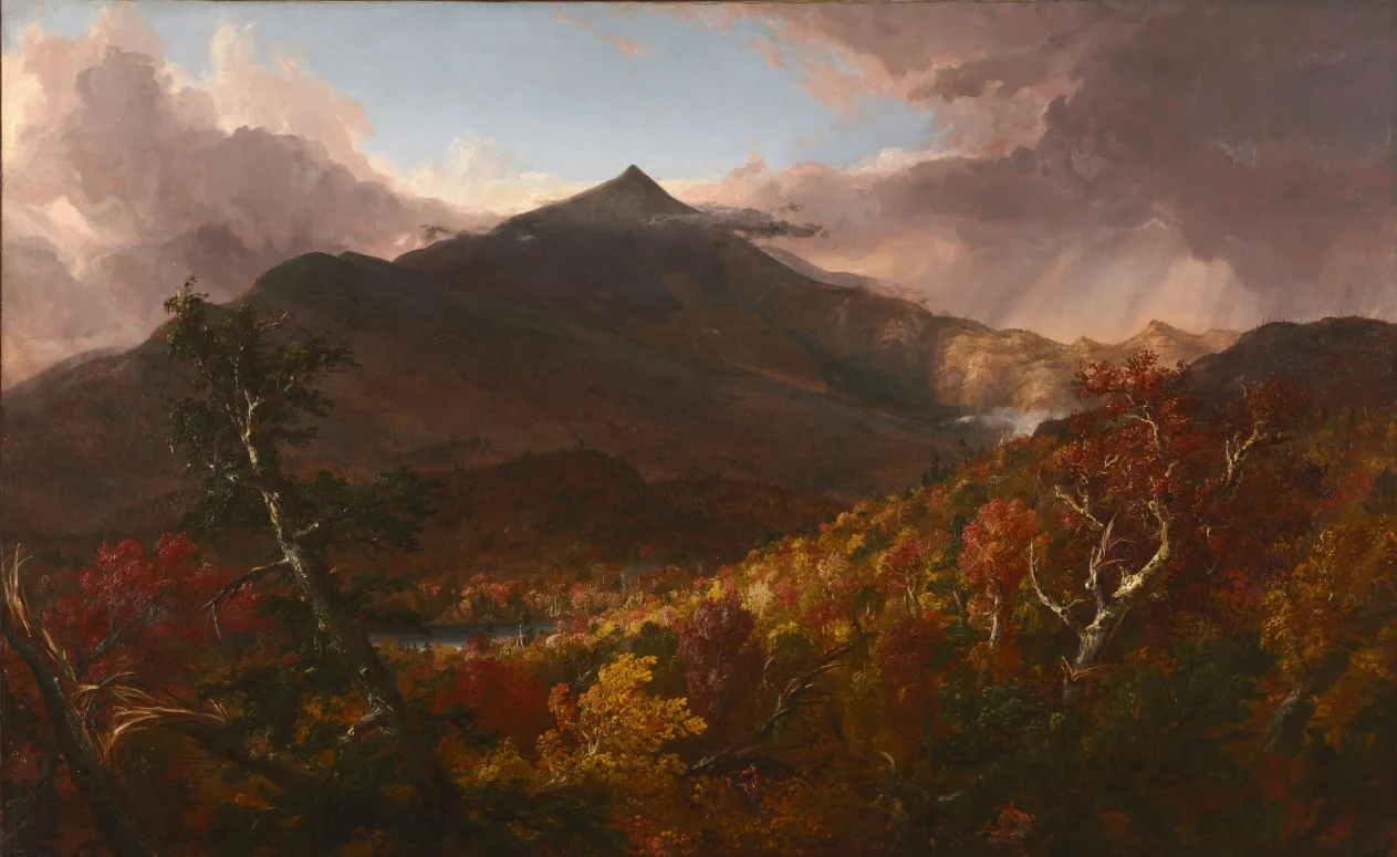 Thomas Cole, View of Schroon Mountain, Essex County, New York, After a Storm, 1838, oil on canvas. Cleveland Museum of Art. Mountain subjects carry an emotional weight that Armenian painters have also drawn on for a century.